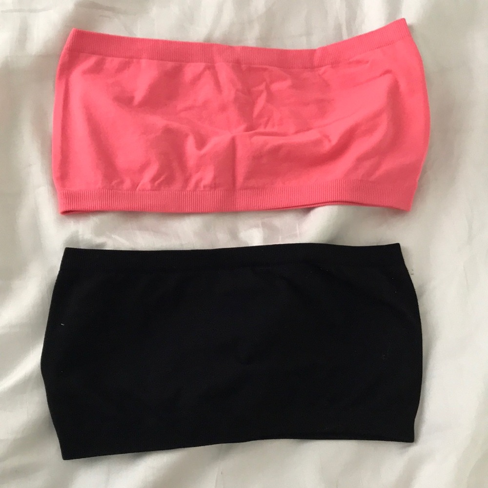 Two bandeau bralettes